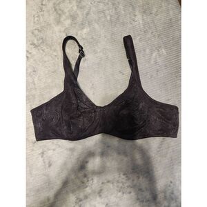 Playtex Secrets 38B Undercover Slimming Underwire Full Coverage Black Bra 4T88